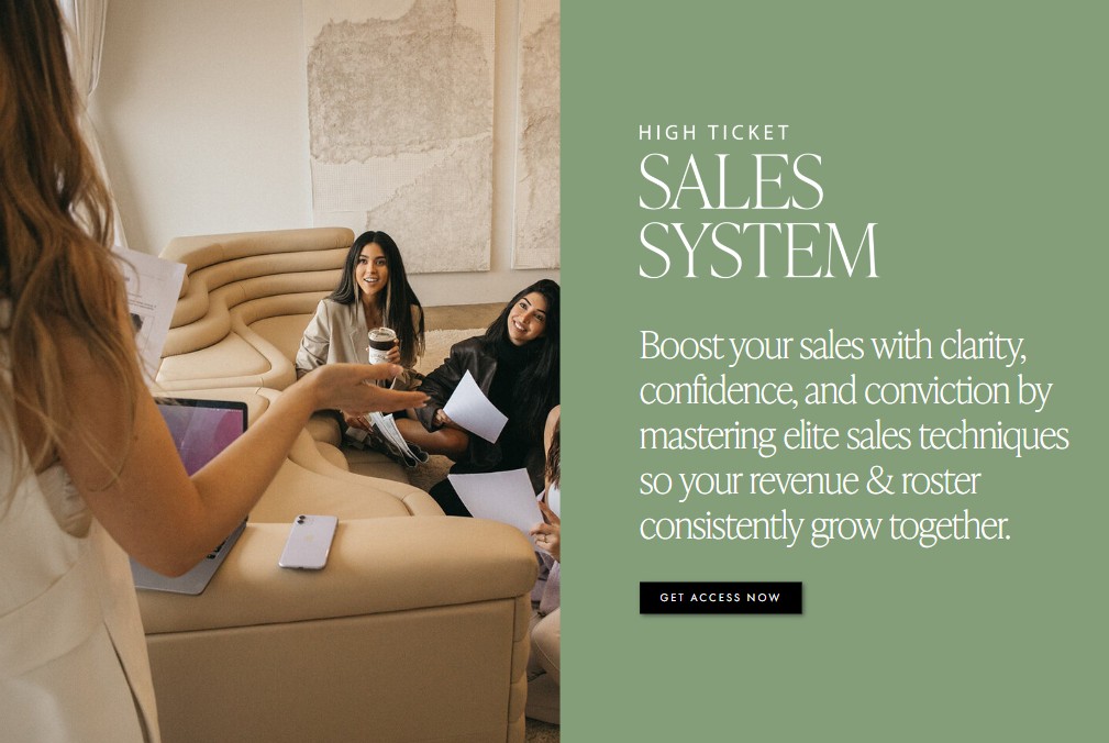 High Ticket Sales System course